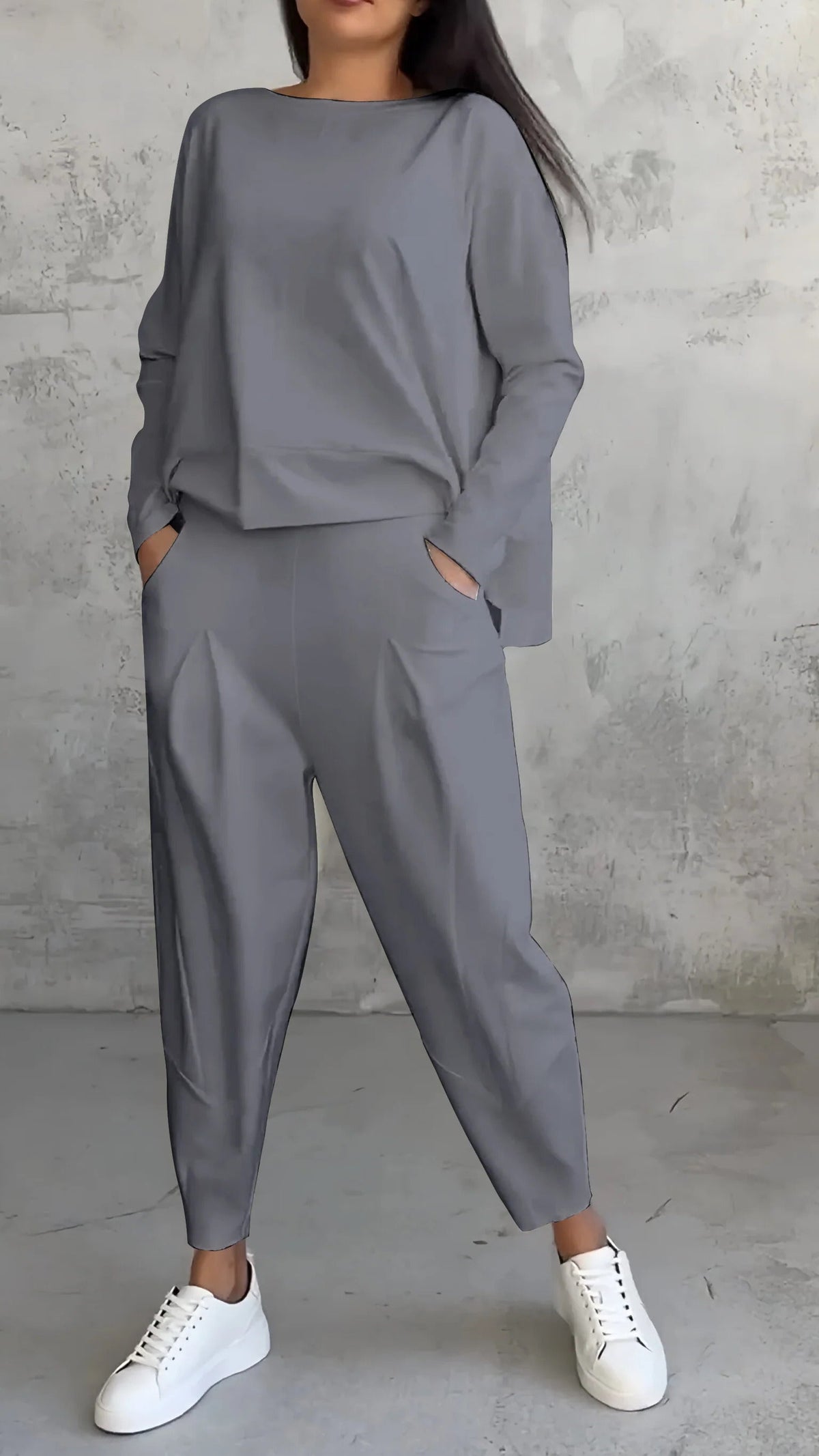 Daria - Comfortable Complete Set with Crew Neck