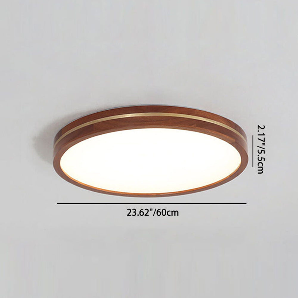 Nzmarket Dimmable Wooden LED Ceiling Light – Remote Control, 2 Sizes