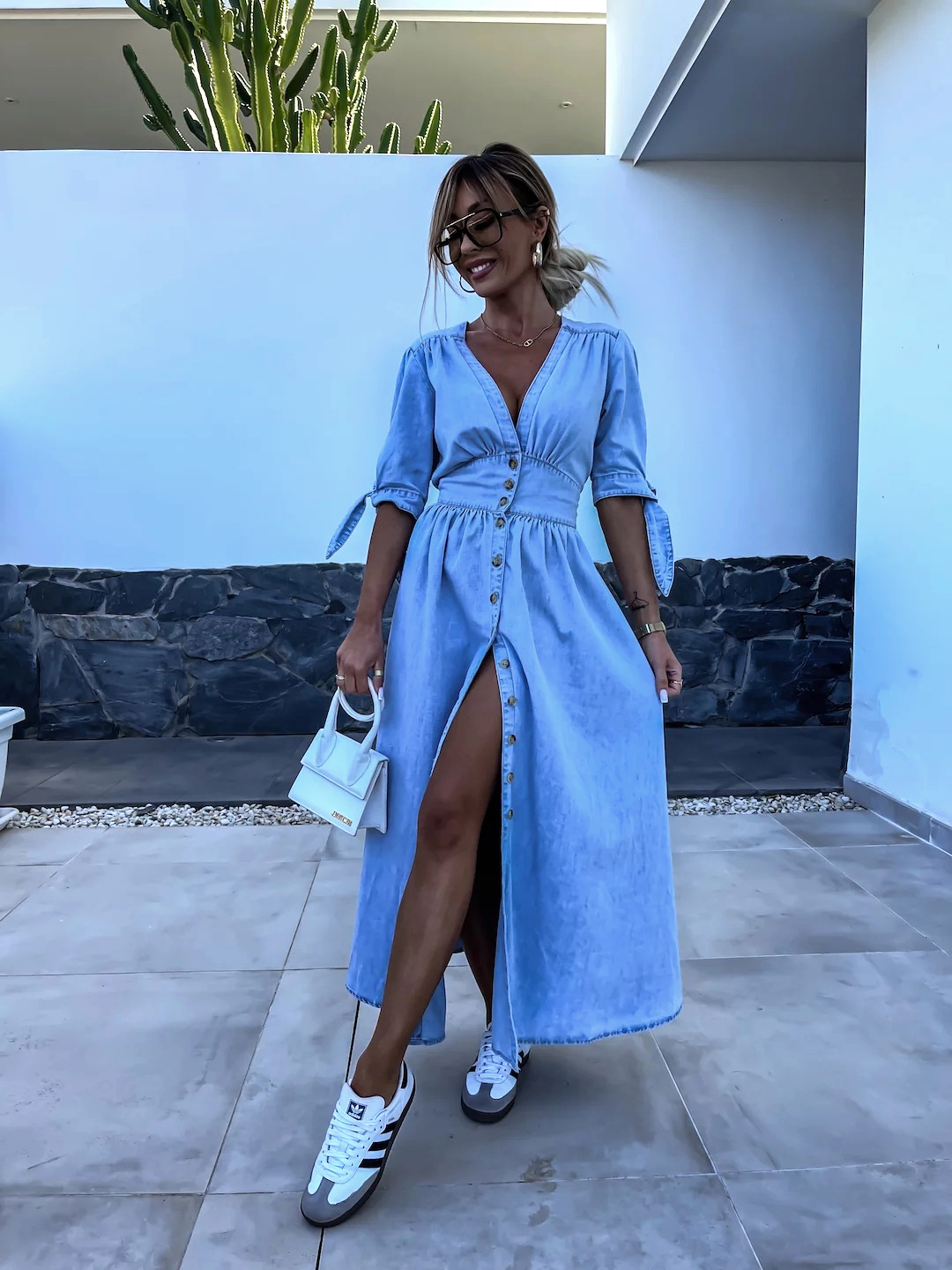 Claudia - Maxi Denim Dress