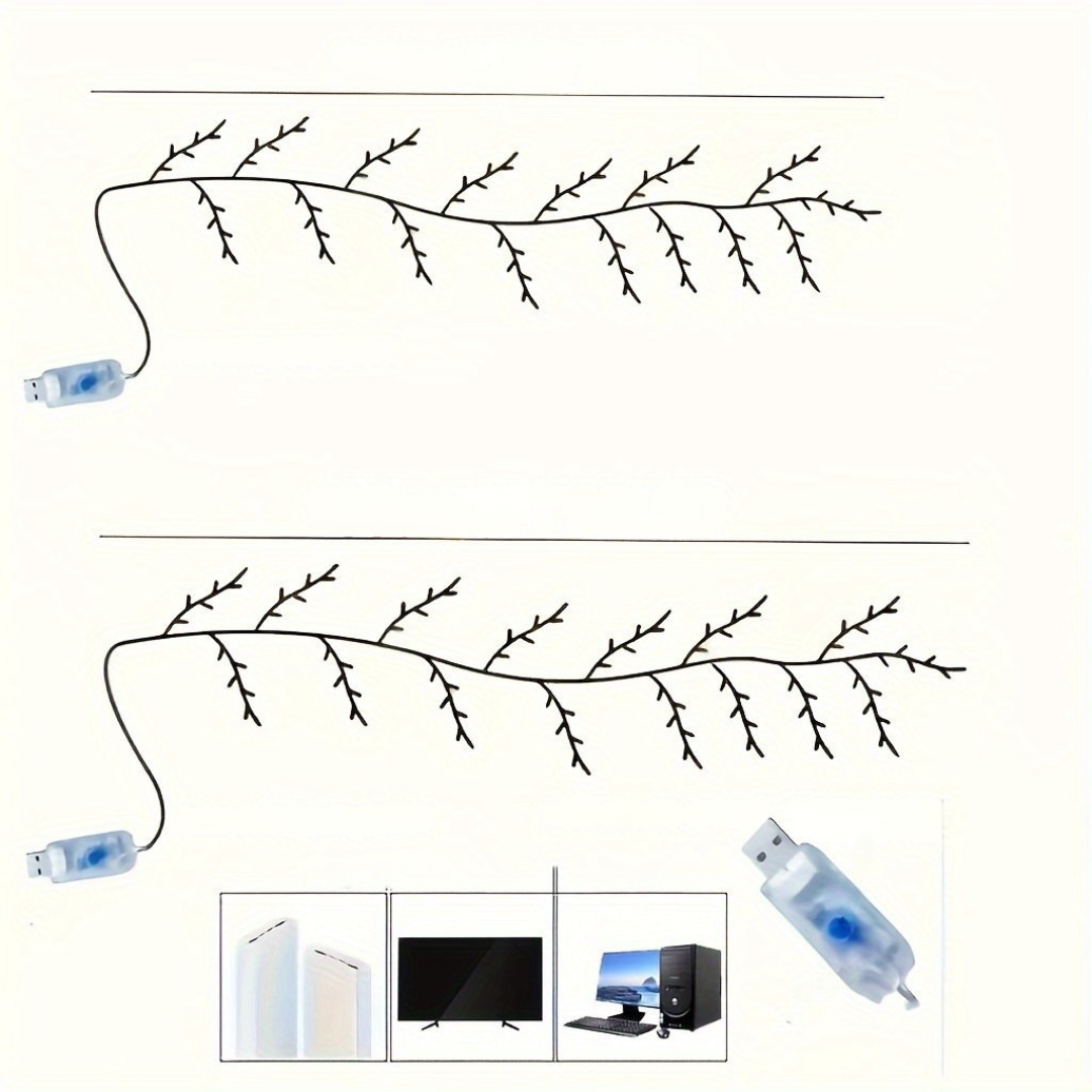 Nzmarket™ LED Willow Branch Wall Light – Warm Glow, Ethereal Design