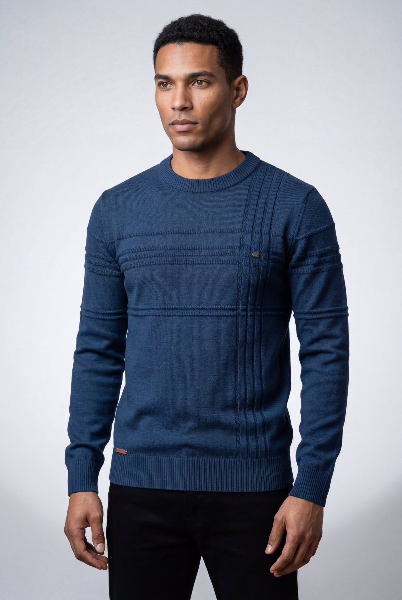 Jax | Men's Structured Textured Crewneck Sweater
