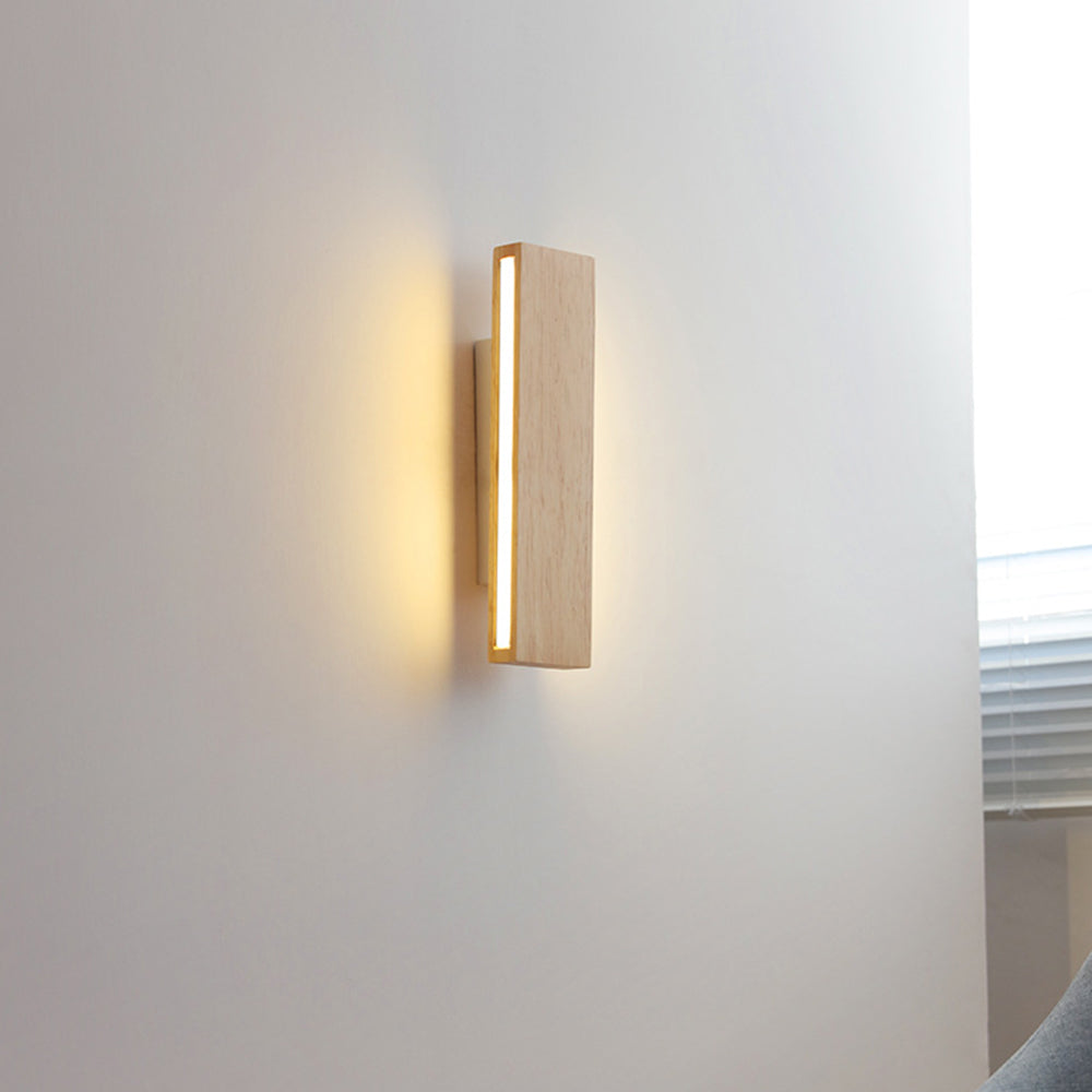 Nzmarket™ Rotatable Wood LED Wall Light – Adjustable Arm, Natural Timber