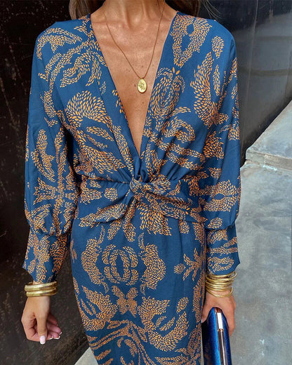 Dineke | Elegant dress with floral print