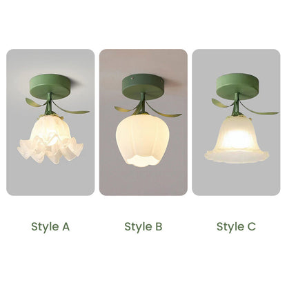 Nzmarket Floral Artistic Glass Ceiling Light – Style A & B, Single or Multi-Pack