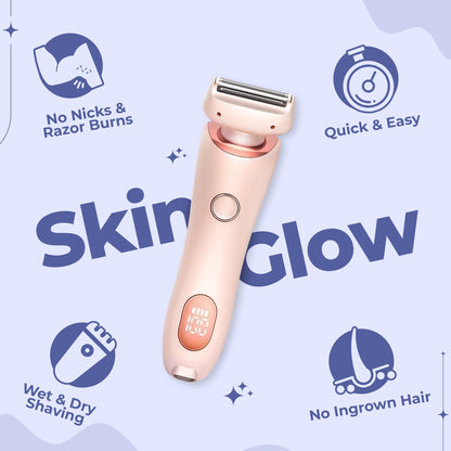 Nzmarket Portable Waterproof Electric Razor – Wet & Dry, Pink & Blue