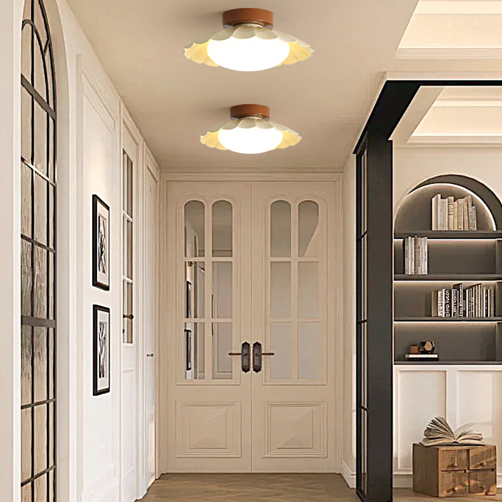 Nzmarket Vintage Acrylic Flush Mount Ceiling Light – 3-Colour Switch