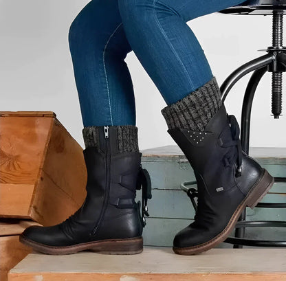 Louisa - Elegant winter boots with orthopaedic support for women in warm wool