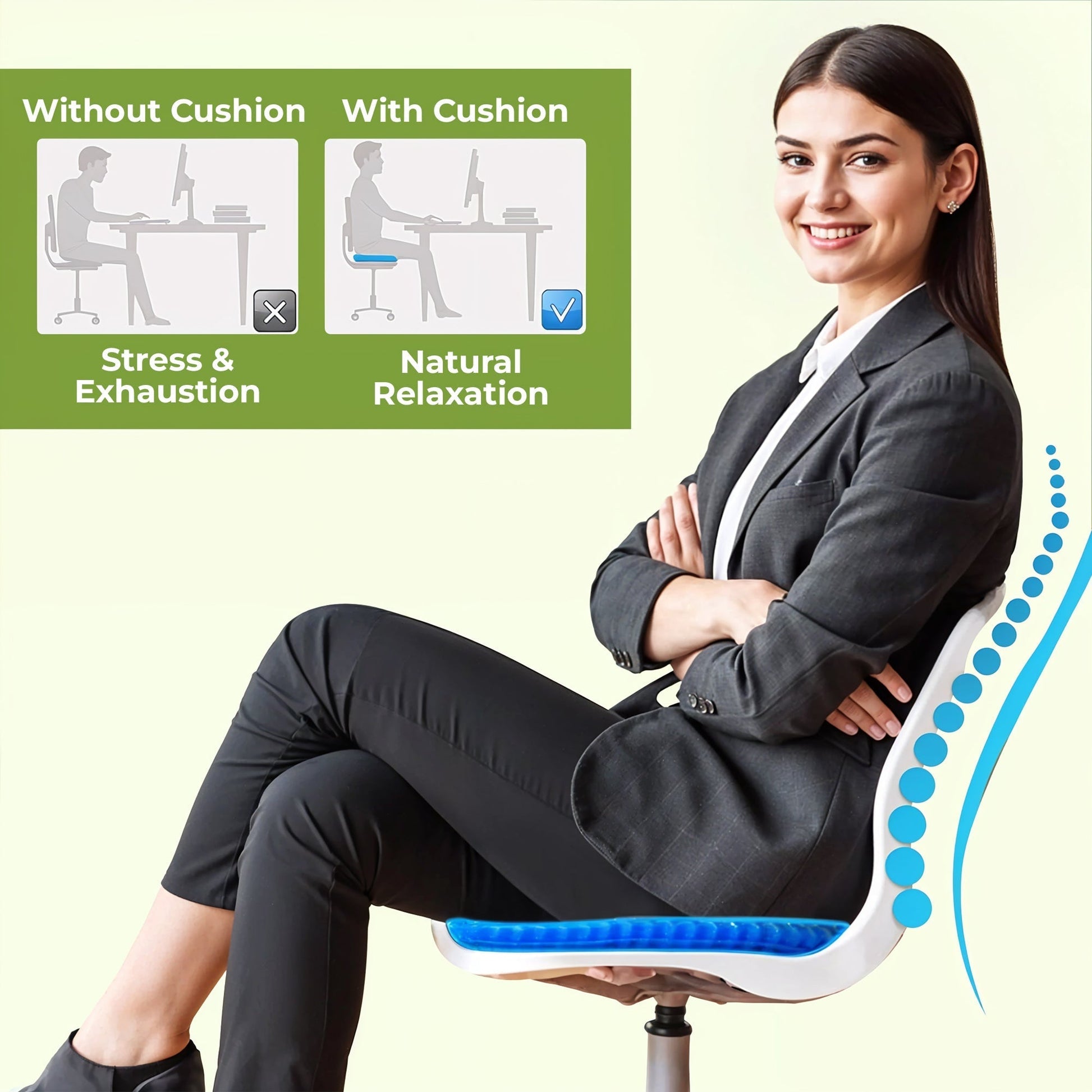 Honeycomb Gel Seat Cushion – Super Comfortable