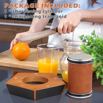 EdgeMaster™ Knife Sharpener Kit with Magnetic Wood Base