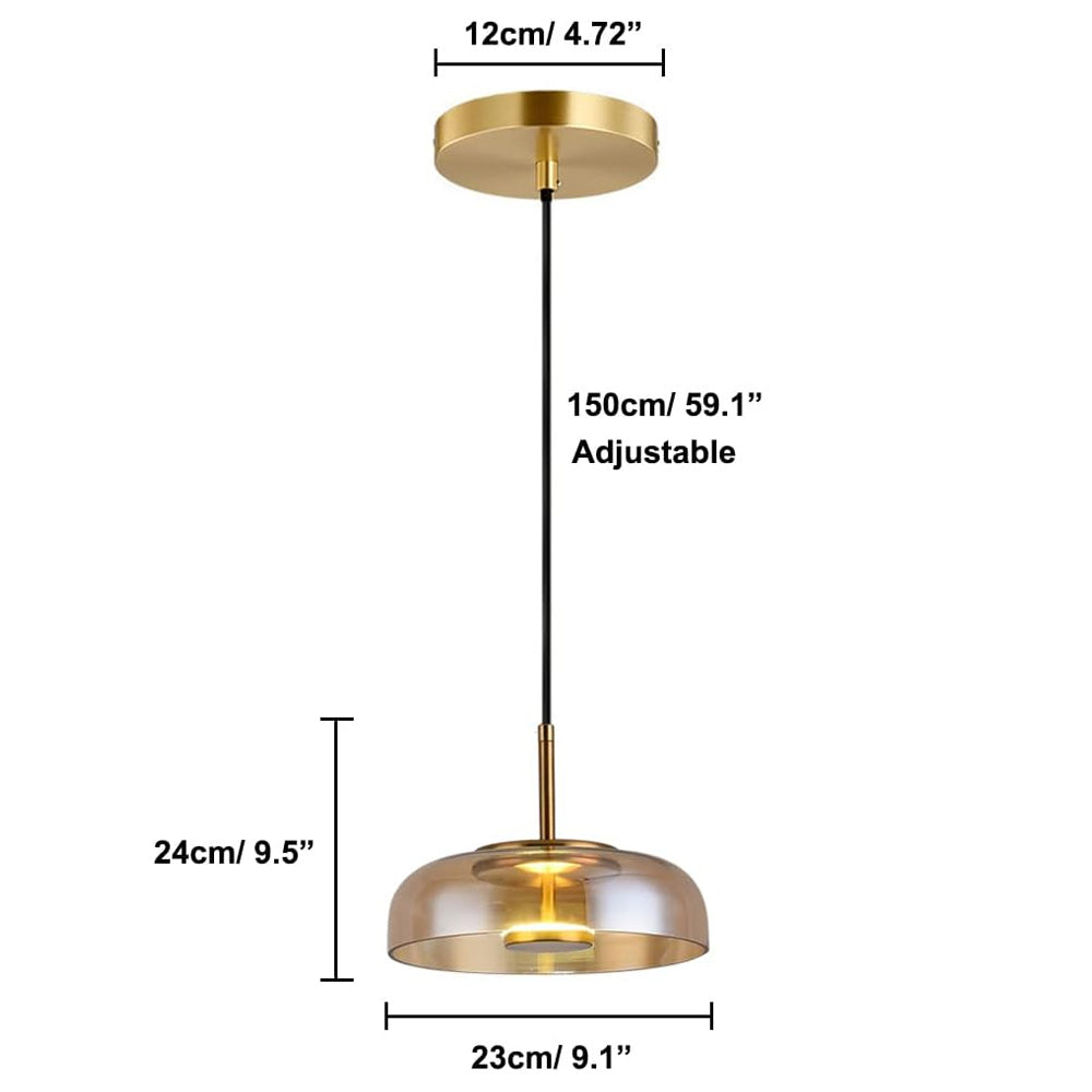 Nzmarket Modern Glass LED Pendant Ceiling Lamp – Warm Focused Light