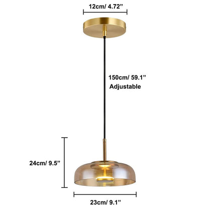 Nzmarket Modern Glass LED Pendant Ceiling Lamp – Warm Focused Light