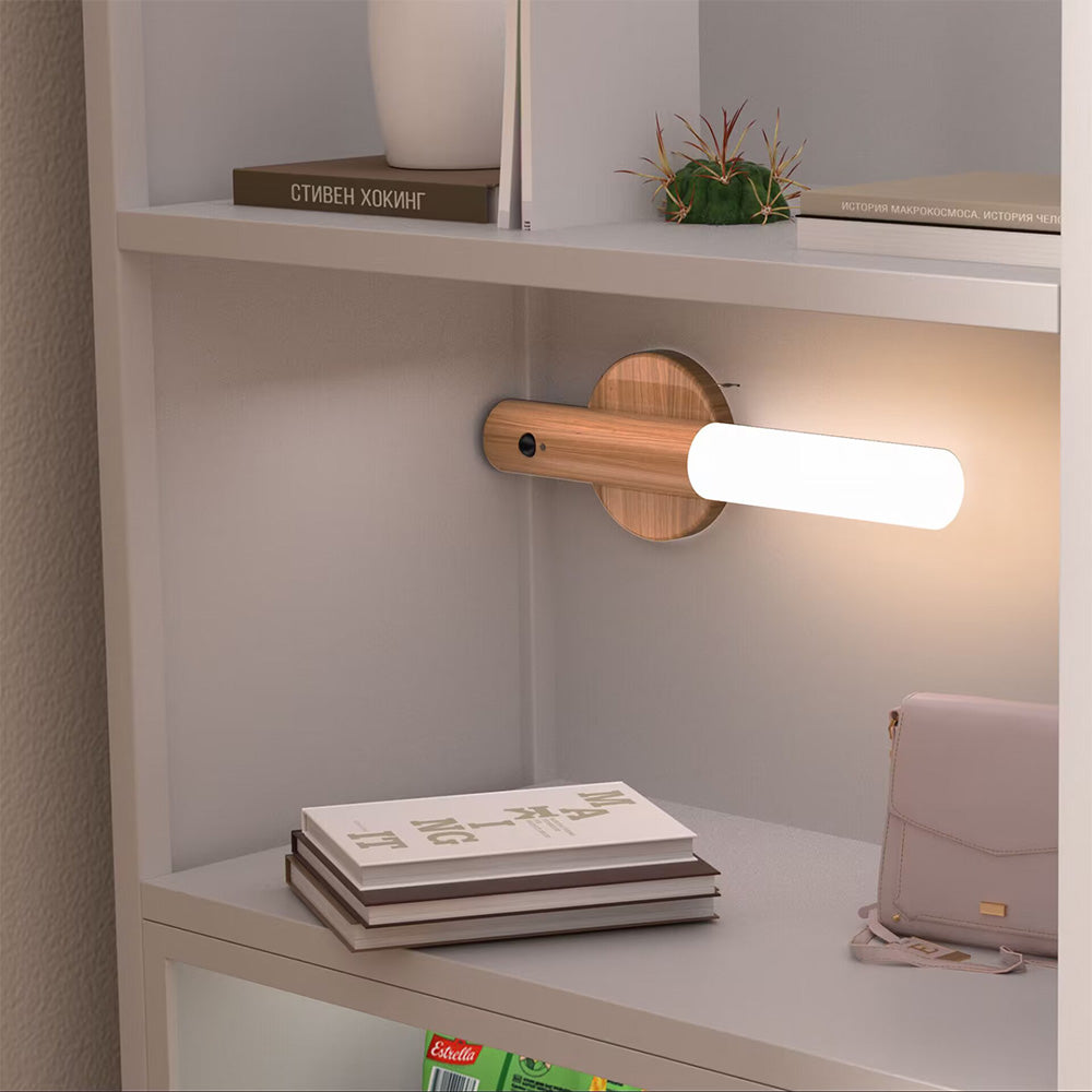 Nzmarket™ Wooden Motion Sensor LED Wall Light – Auto PIR On/Off