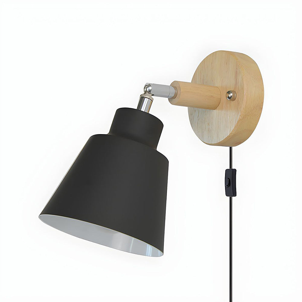 Nzmarket™ Wood Accent Bedroom Wall Light – Natural Timber, Soft LED Glow