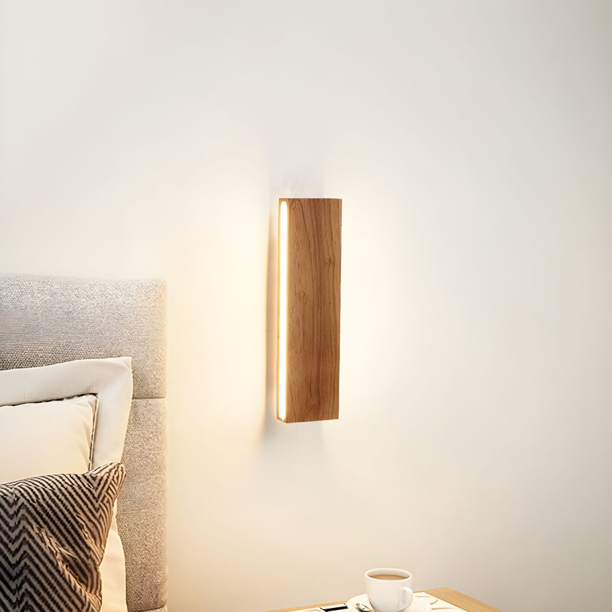 Nzmarket™ Rotatable Wood LED Wall Light – Adjustable Arm, Natural Timber