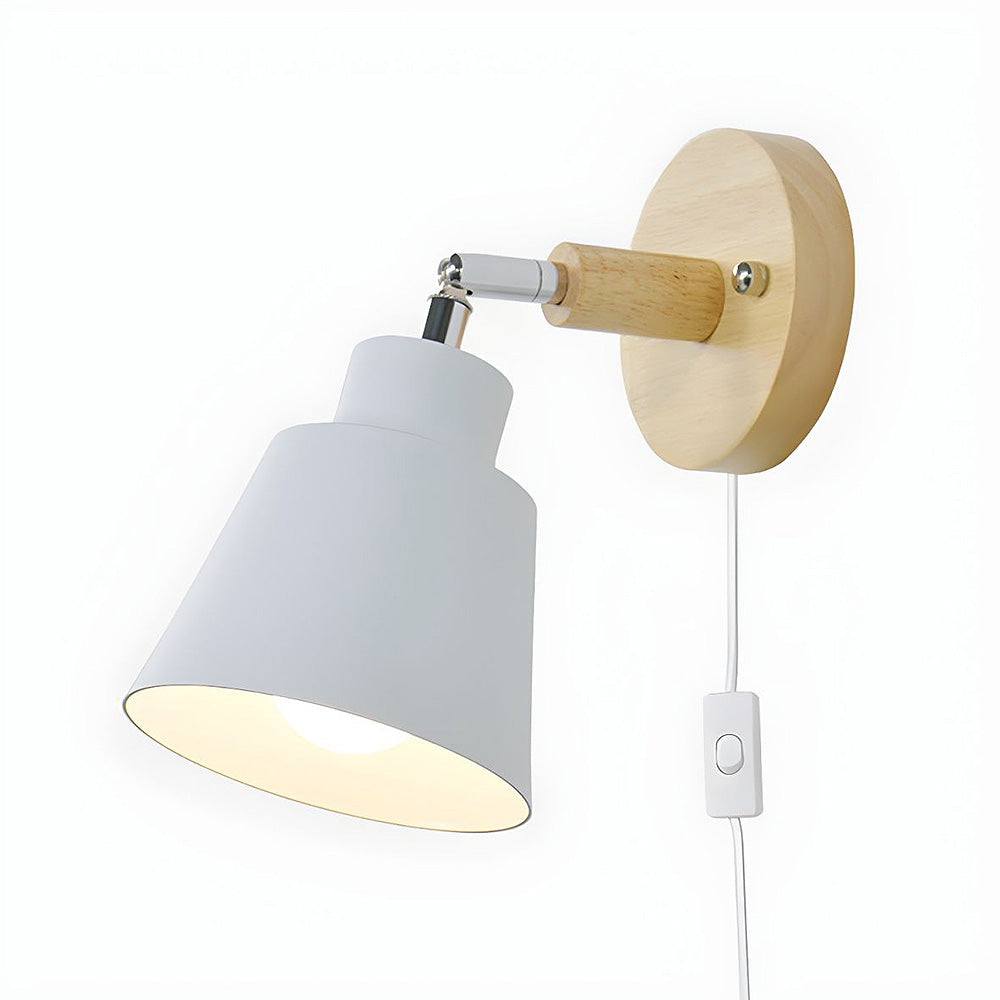 Nzmarket™ Wood Accent Bedroom Wall Light – Natural Timber, Soft LED Glow