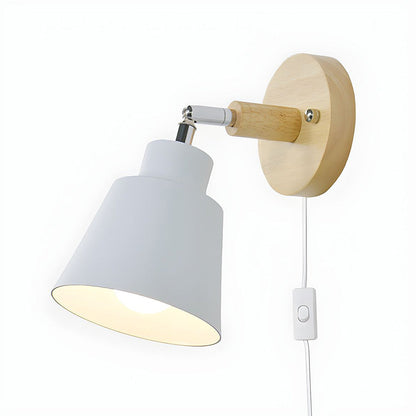 Nzmarket™ Wood Accent Bedroom Wall Light – Natural Timber, Soft LED Glow