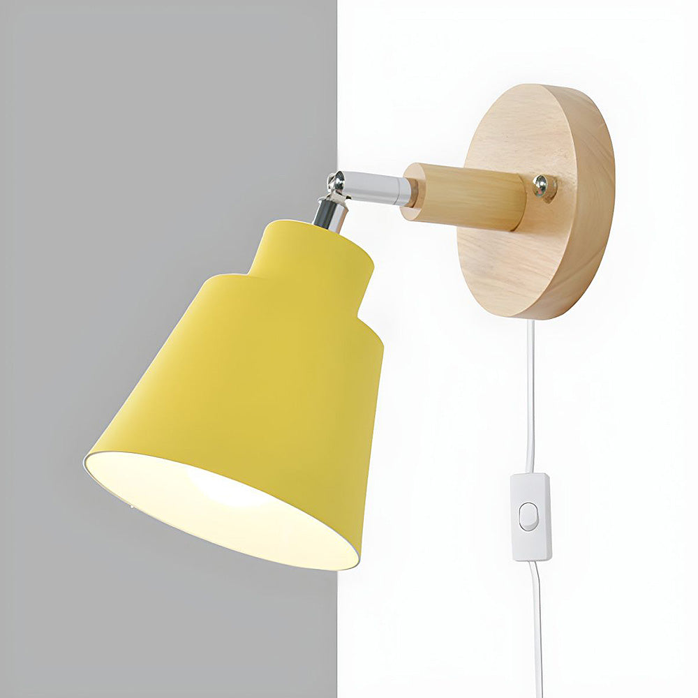 Nzmarket™ Wood Accent Bedroom Wall Light – Natural Timber, Soft LED Glow