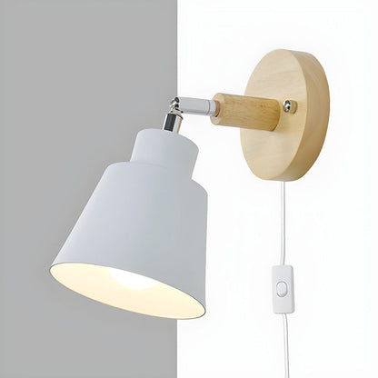 Nzmarket™ Wood Accent Bedroom Wall Light – Natural Timber, Soft LED Glow