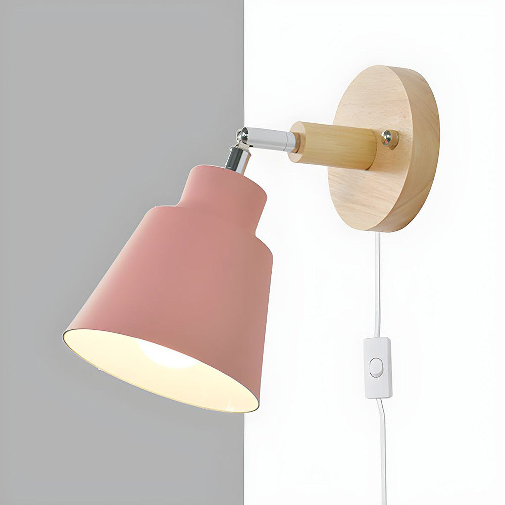 Nzmarket™ Wood Accent Bedroom Wall Light – Natural Timber, Soft LED Glow