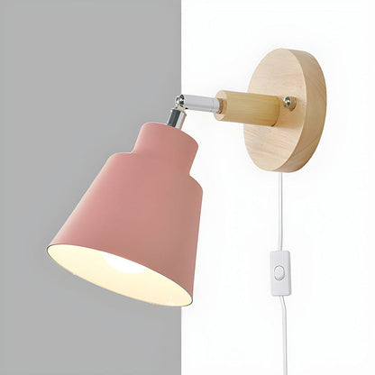 Nzmarket™ Wood Accent Bedroom Wall Light – Natural Timber, Soft LED Glow