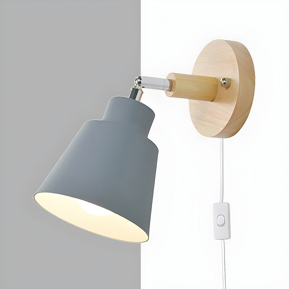 Nzmarket™ Wood Accent Bedroom Wall Light – Natural Timber, Soft LED Glow
