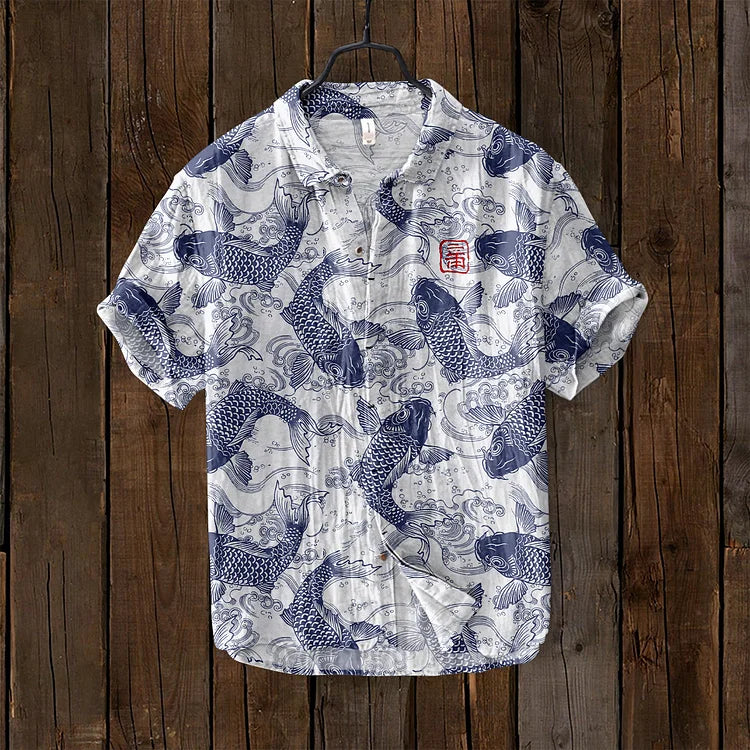 Nino - Vintage Fish Linen Shirt