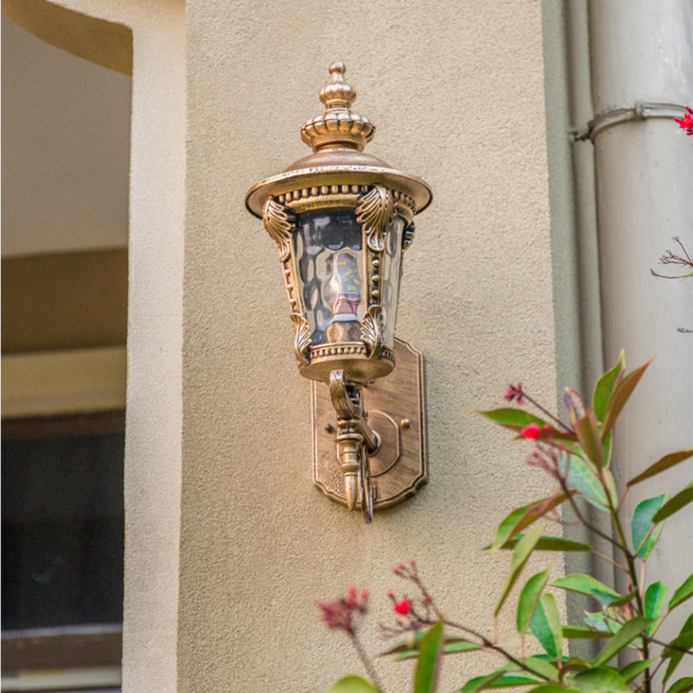 Nzmarket Vintage Outdoor Glass Wall Lantern – Aluminium & Glass