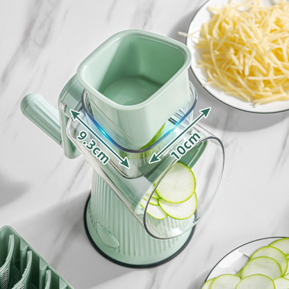 Nzmarket™ 5-in-1 Gourmet Food Grater – Stainless Steel, Built-In Container