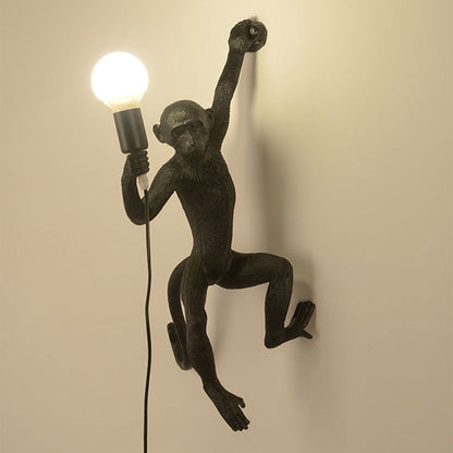 Nzmarket™ Quirky Resin Monkey Wall Light Sconce – Unique Statement Piece