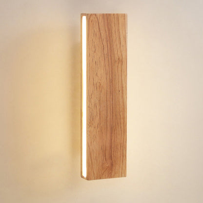 Nzmarket™ Rotatable Wood LED Wall Light – Adjustable Arm, Natural Timber
