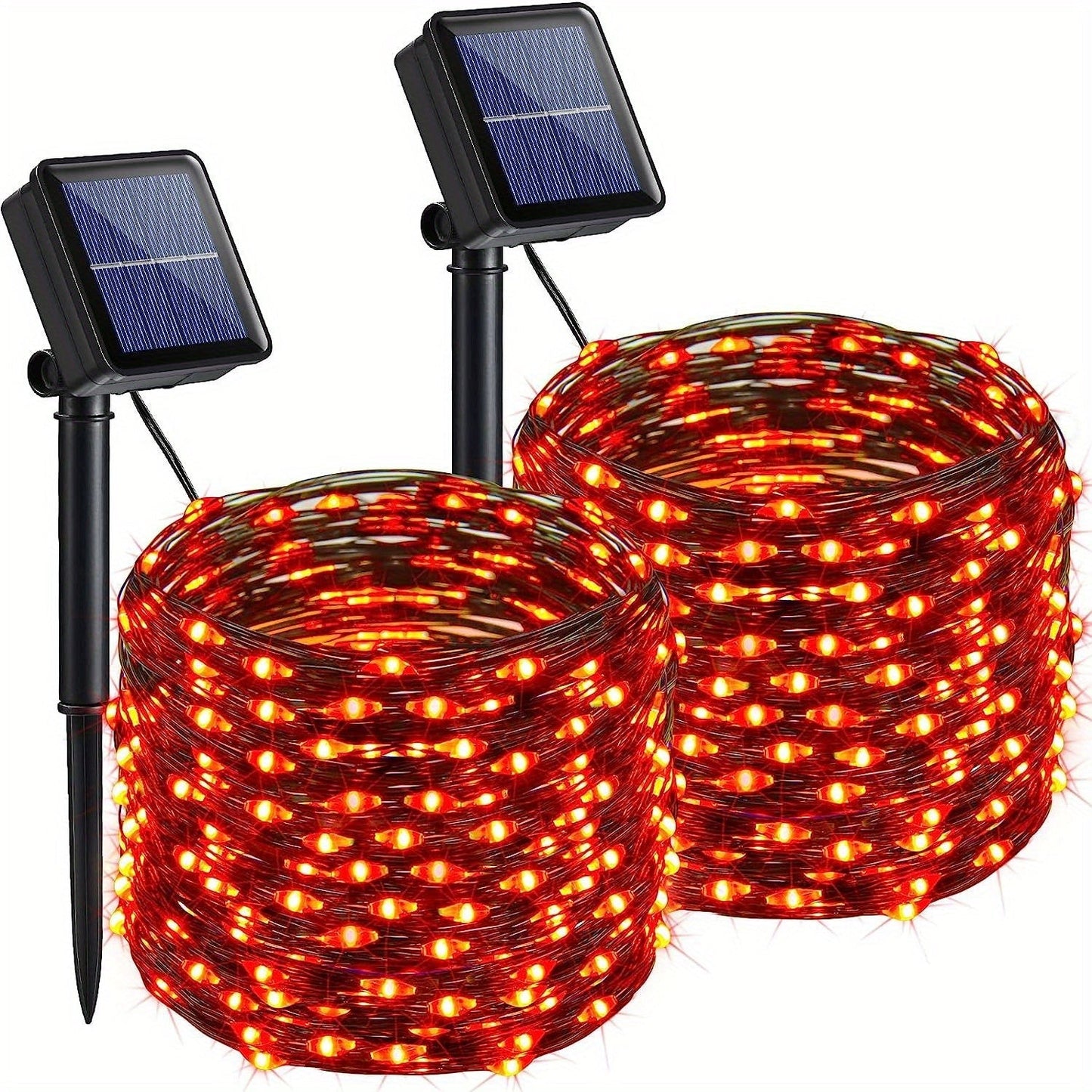 Nzmarket Solar-Powered Red Outdoor Fairy Lights – Auto Dusk to Dawn