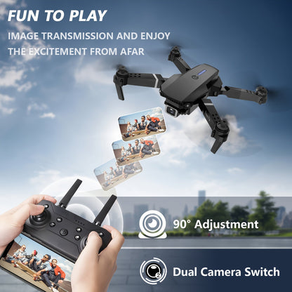 Nzmarket E88 Dual Camera WiFi FPV Drone – Altitude Hold, One-Key Return