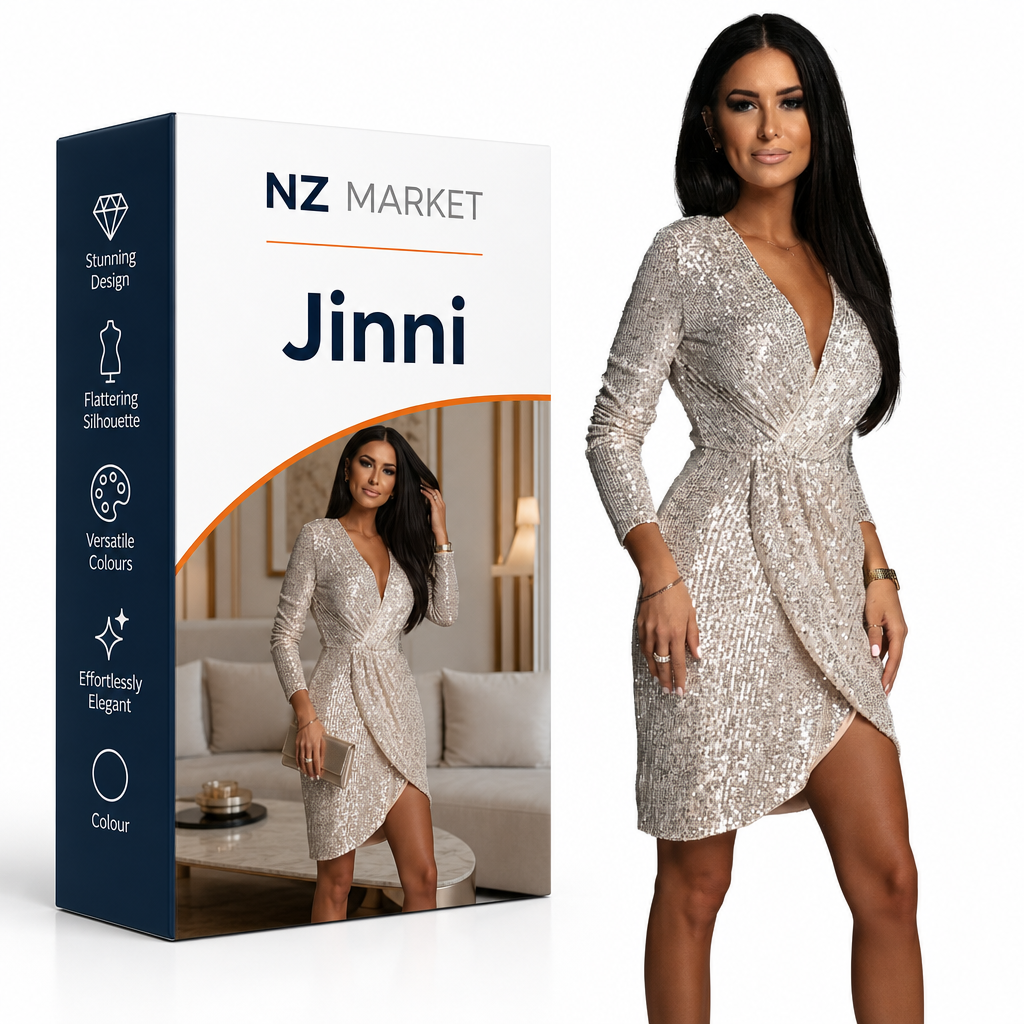 Jinni - Glamorous Glitter Dress for an Enchanted Look