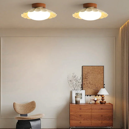Nzmarket Vintage Acrylic Flush Mount Ceiling Light – 3-Colour Switch