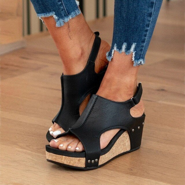Penelope - Wedge Sandals