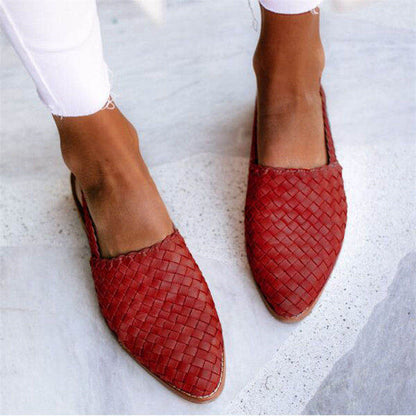 Lucy - Leather Woven Sandals