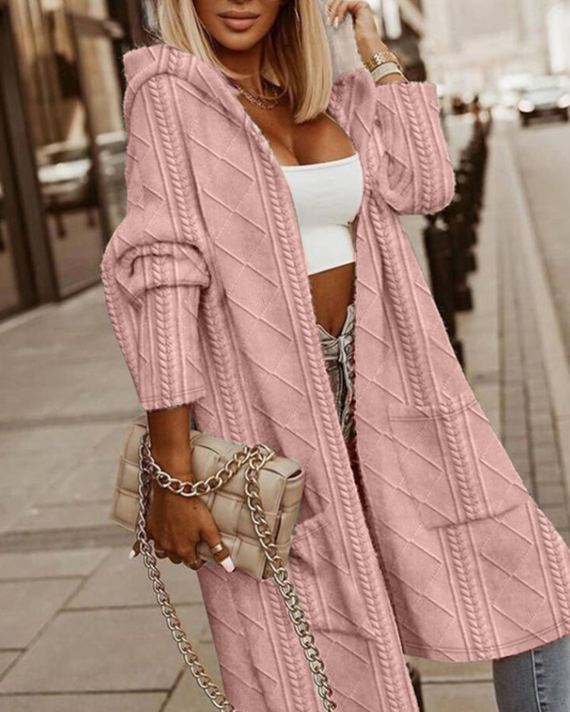 Olivia - Long Hooded Cardigan