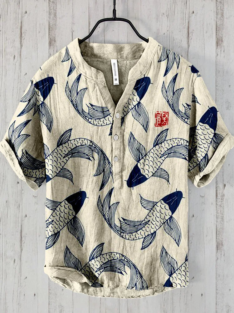 Nino - Vintage Fish Linen Shirt