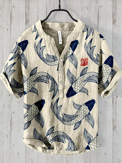 Nino - Vintage Fish Linen Shirt