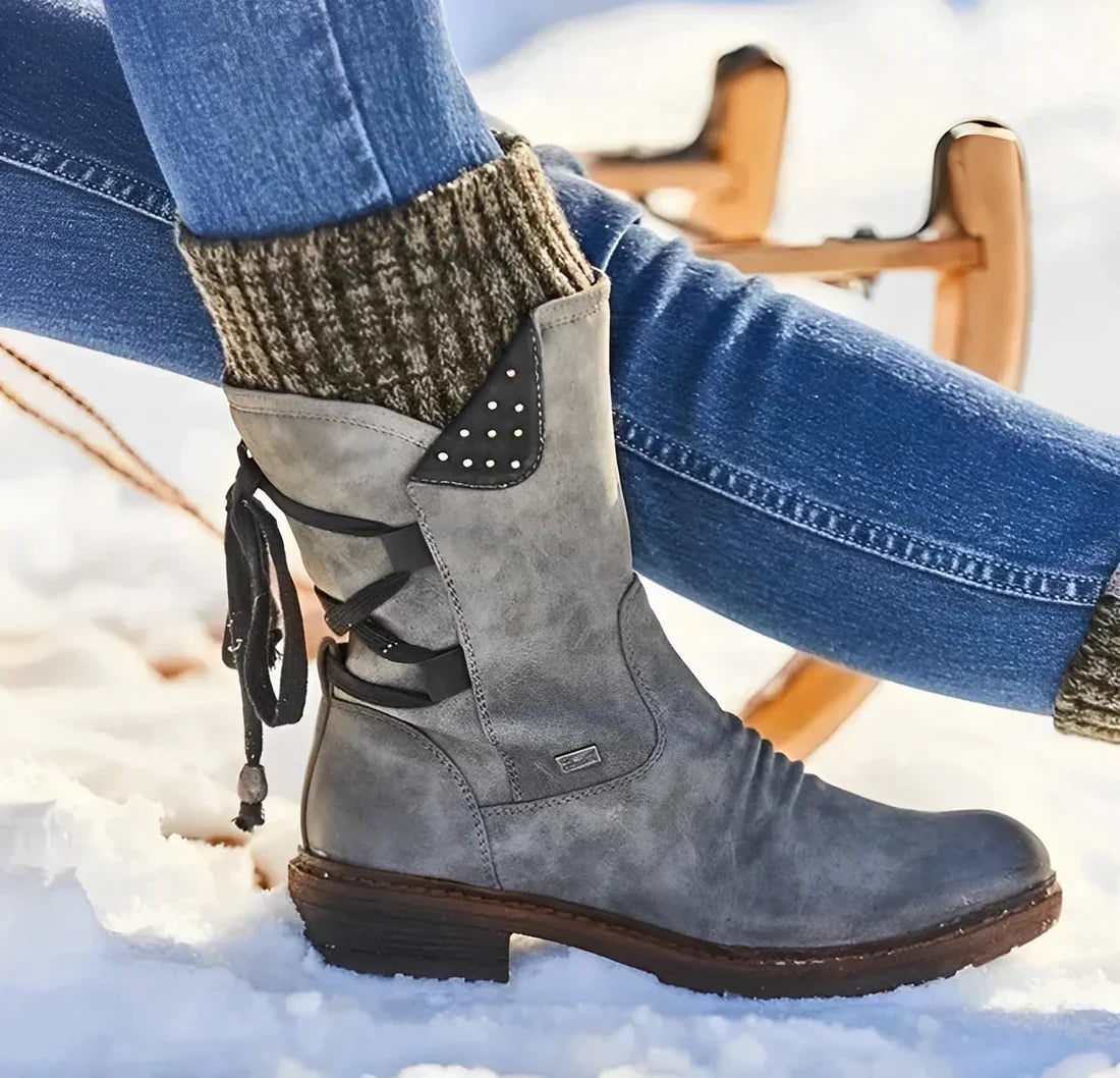 Louisa - Elegant winter boots with orthopaedic support for women in warm wool