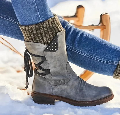 Louisa - Elegant winter boots with orthopaedic support for women in warm wool