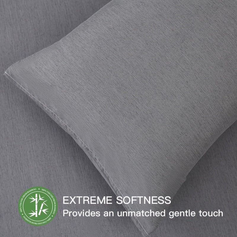 Nzmarket 5-Piece Bamboo Microfibre Fitted Sheet Set – All-Season Comfort