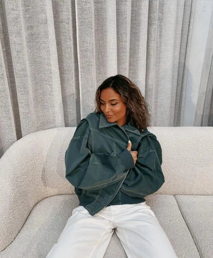 Ruby️ - Oversized Leather Jacket