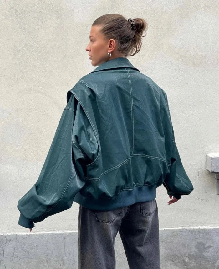 Ruby️ - Oversized Leather Jacket