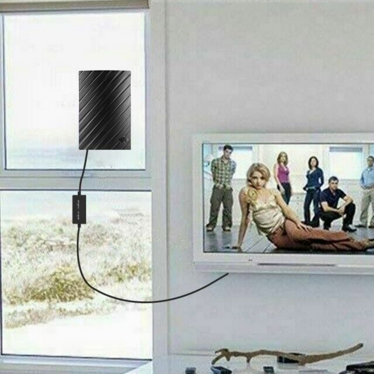 Nzmarket Ultra Long-Range Indoor 4K HDTV Digital Antenna – 600 Miles