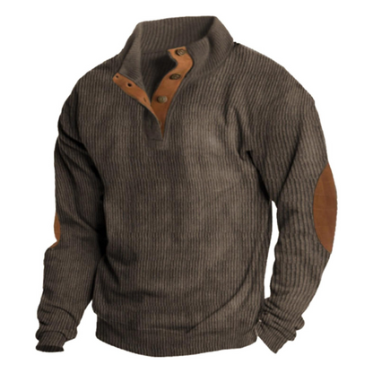 Wade | Men's Corduroy Quarter-Button Sweatshirt