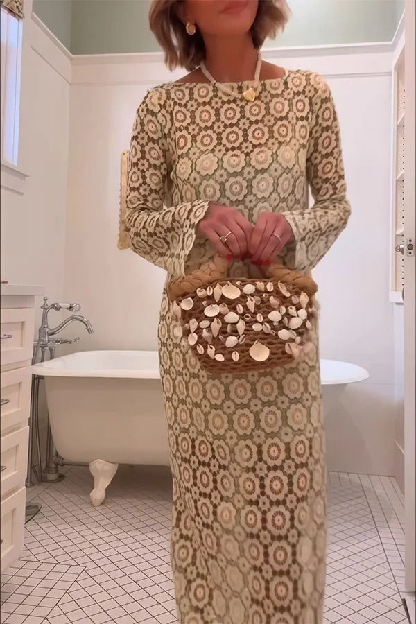 Judy | Floral Long Sleeve Midi Dress