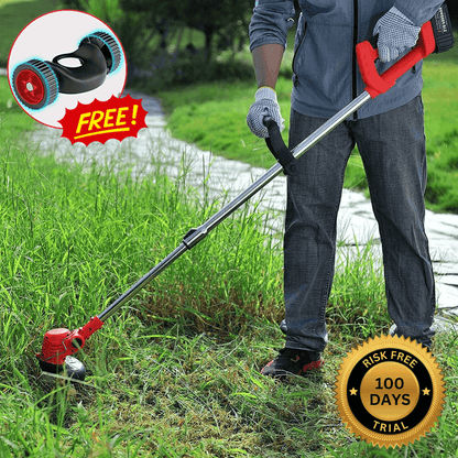 Nzmarket 3-in-1 Cordless Lawn Trimmer & Mower – Lightweight Weed Cutter