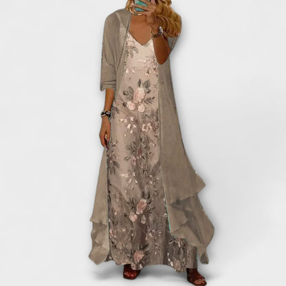Bryleigh | Elegant Maxi Dress Two-Piece Set