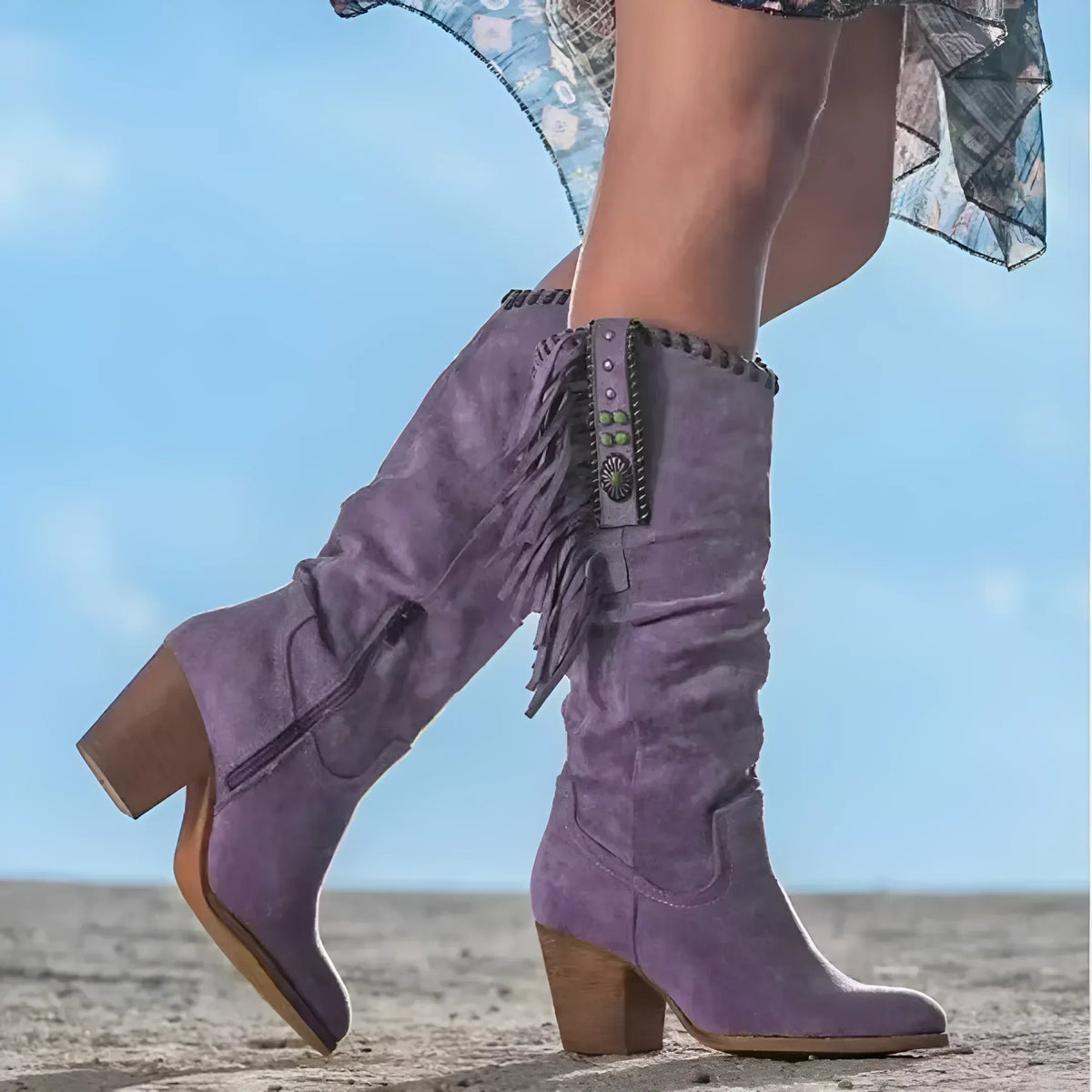 Mara - Genuine Leather Cowboy Boots